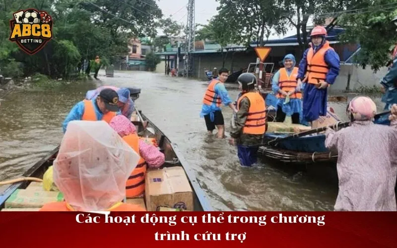 Các hoạt động cụ thể trong chương trình cứu trợ
